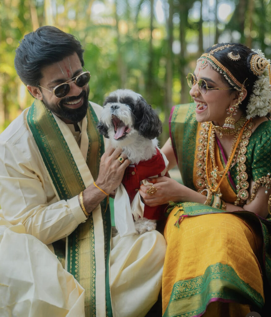 Keerthy Suresh with her dog 