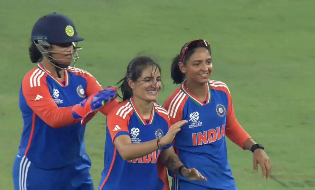 Renuka singh taking 5 wickets